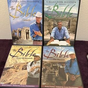 Lot of 4 DVDs — Charlton Heston presents the Bible Christian DVDs 2004